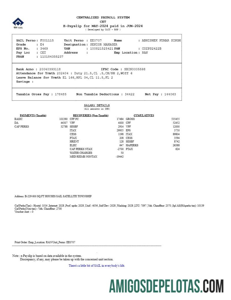 Para download Modelo de recibo de pagamento do sistema de folha de pagamento centralizado em formatos Word e PDF.pdf, 1